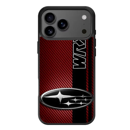 Subaru WRX Logo On A Field Of Simulated Red iPhone 17 Pro Max Case