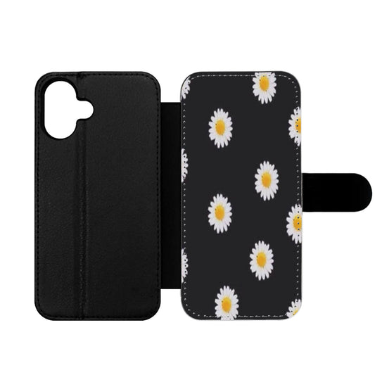 Sun Flower Floral Pattern Wallet iPhone Case