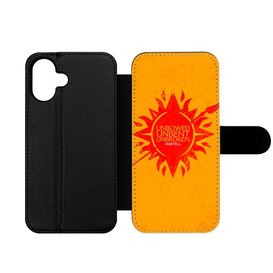 Sun Unbowed Unbent Unbroken Martell Wallet iPhone Case