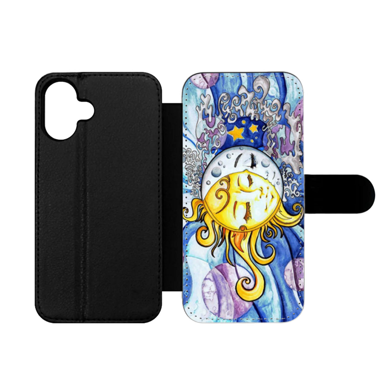 Sun and Moon Wallet iPhone Case