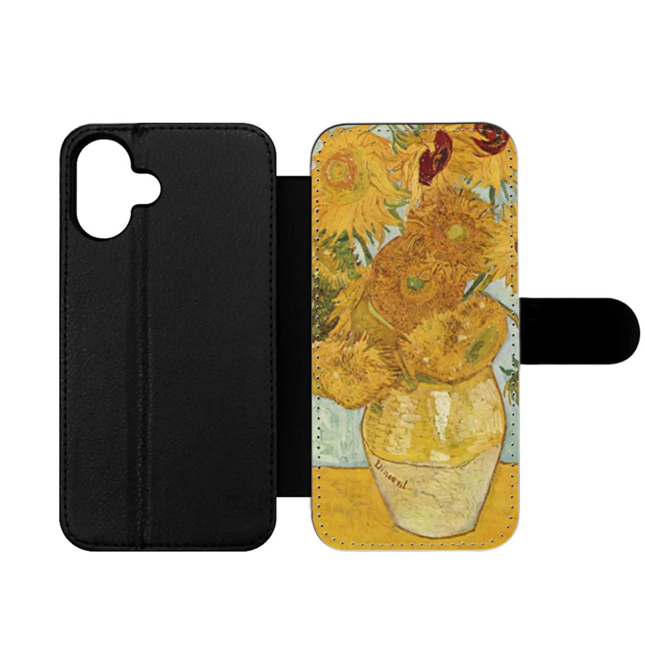 Sunflowers Art oil painting Wallet iPhone Case
