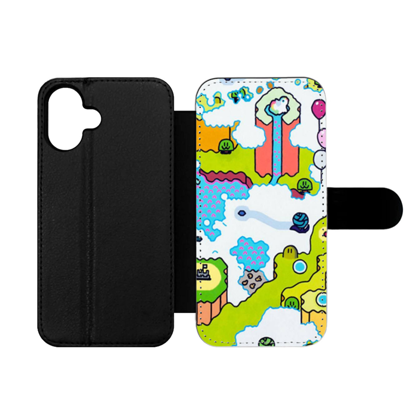 Super Mario Sky World Wallet iPhone Case