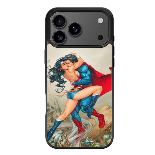 Superman And Wonder Woman Fire Love iPhone 17 Pro Max Case