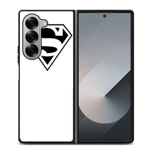 Superman Black White Logo Samsung Z Fold 6 Case