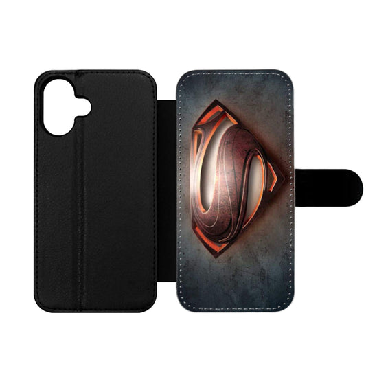 Superman Man of Steel Logo Wallet iPhone Case