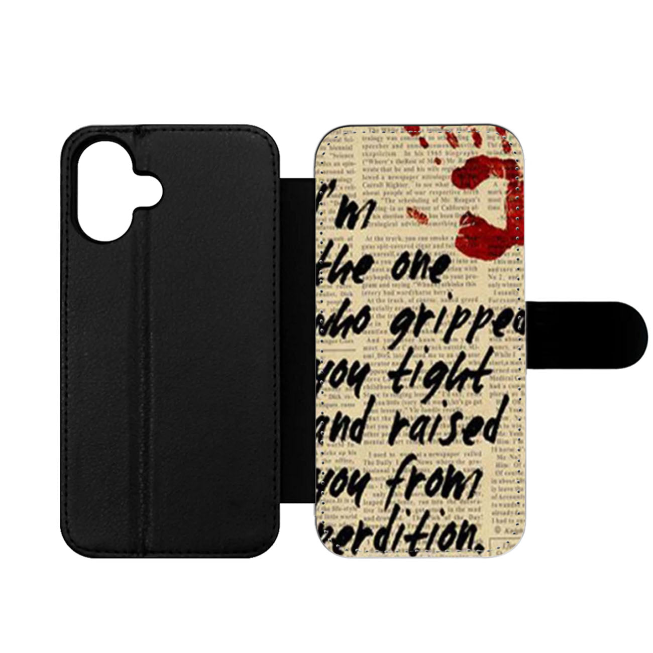 Supernatural Gripped You Tight Wallet iPhone Case