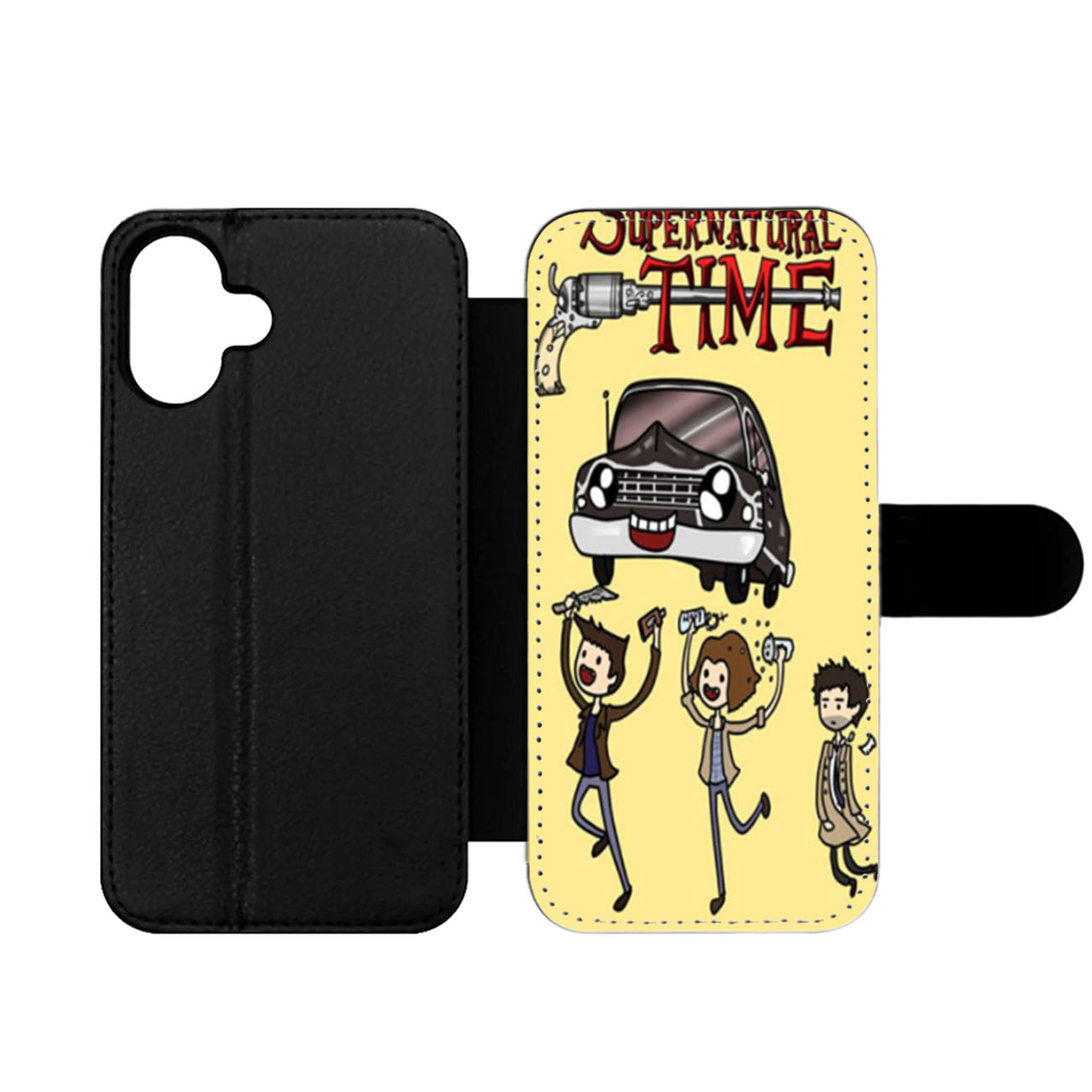 Supernatural Time Adventure Time Style Wallet iPhone Case