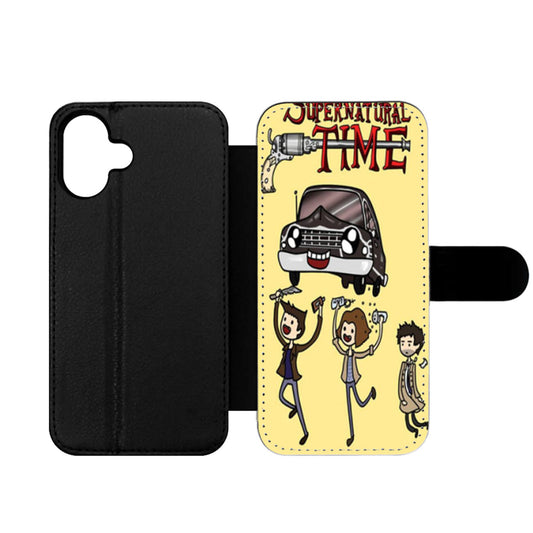Supernatural Time Adventure Time Style Wallet iPhone Case