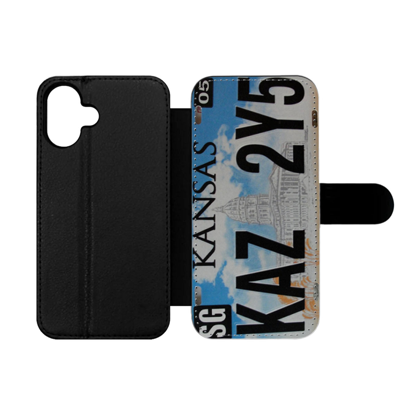 Supernatural Winchester Impala Kansas License Plate Wallet iPhone Case