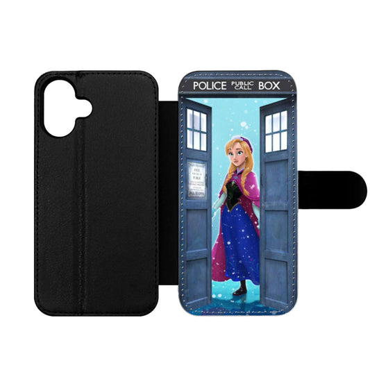 Tardis Disney Frozen Anna Wallet iPhone Case