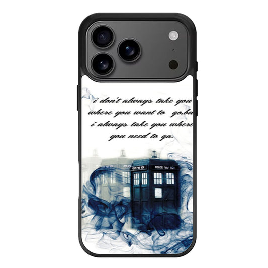 Tardis Doctor Who Smoke Quotes Art iPhone 17 Pro Max Case