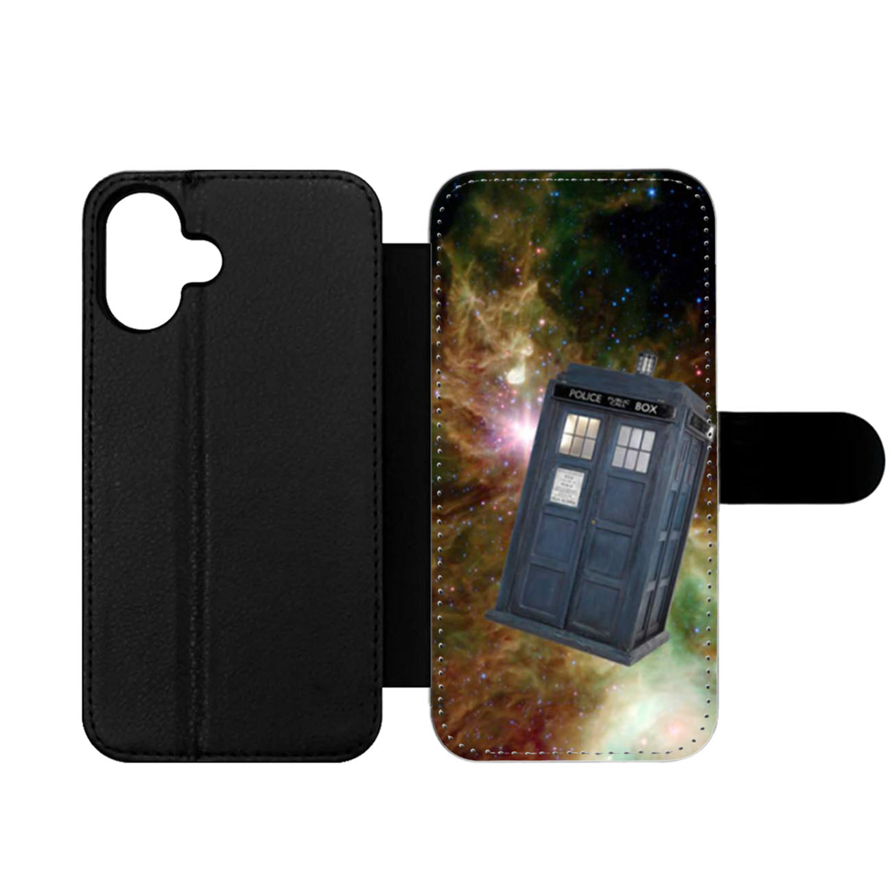 Tardis Dr Who In Galaxy Space Wallet iPhone Case