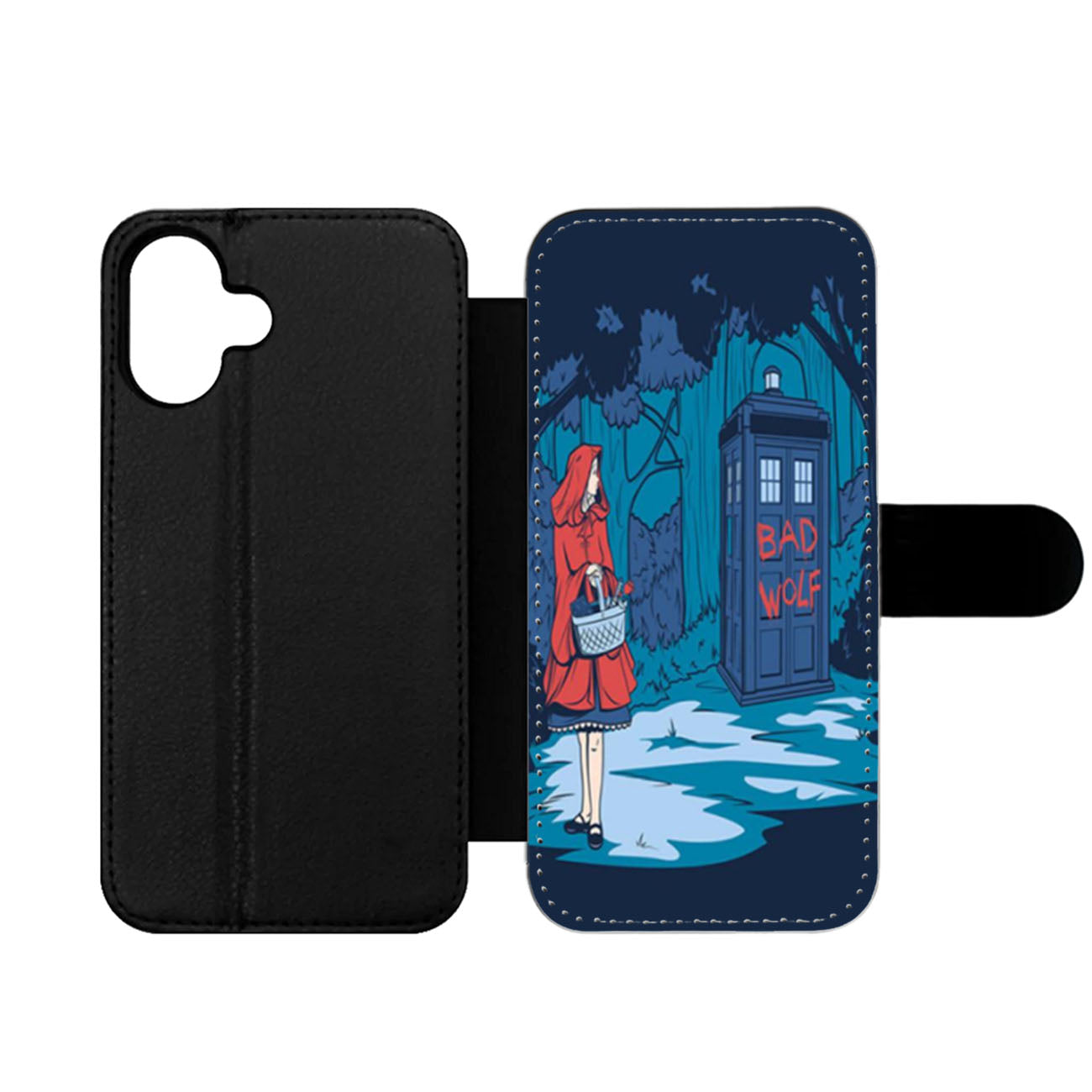 Tardis Dr Who Little Red Riding Hood Wallet iPhone Case