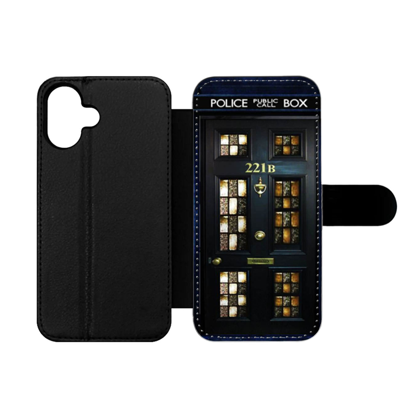 Tardis Sherlock Holmes Wallet iPhone Case