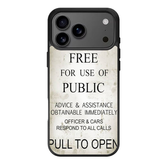 Tardis Sign iPhone 17 Pro Max Case