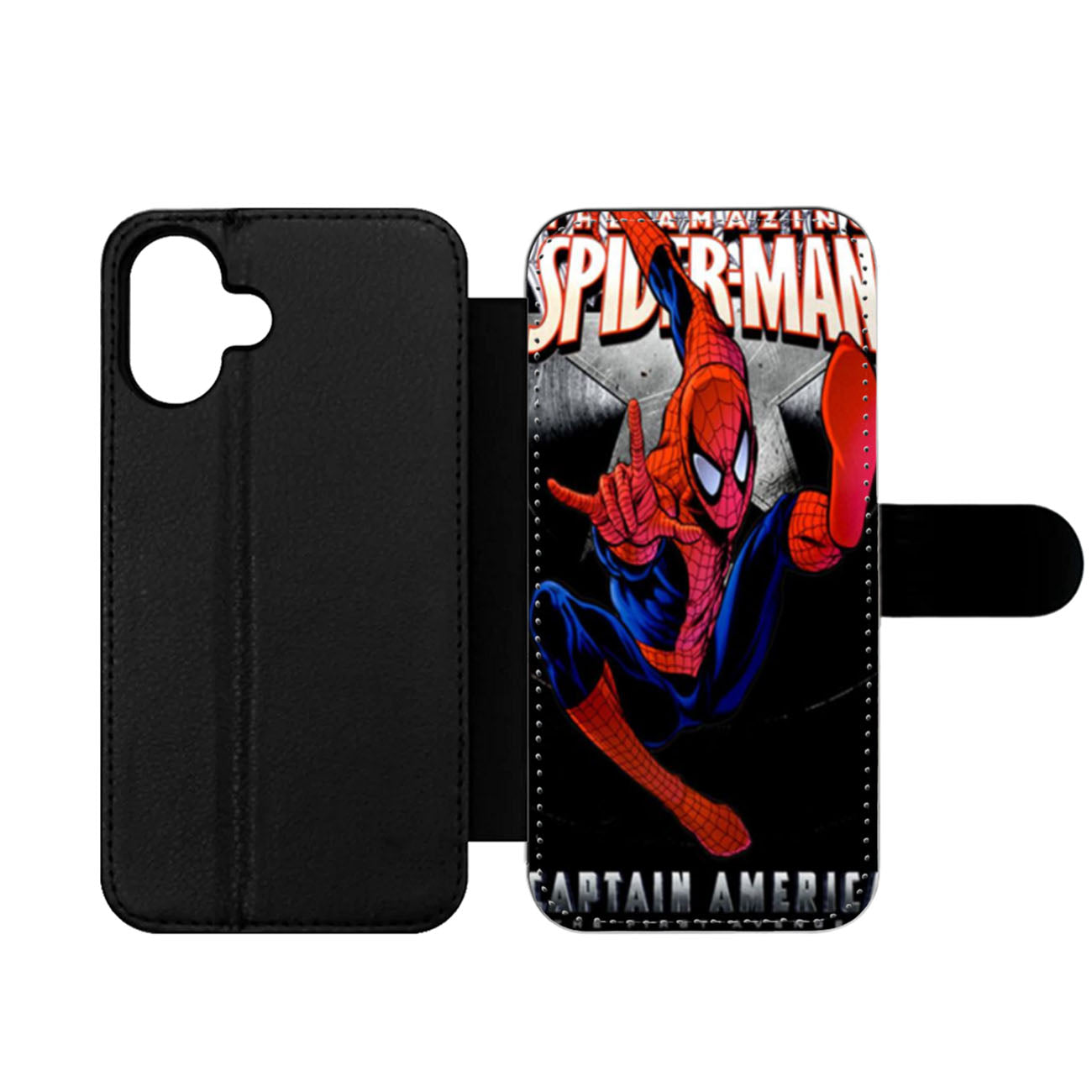 The Amazing Spiderman of Captain America Wallet iPhone Case
