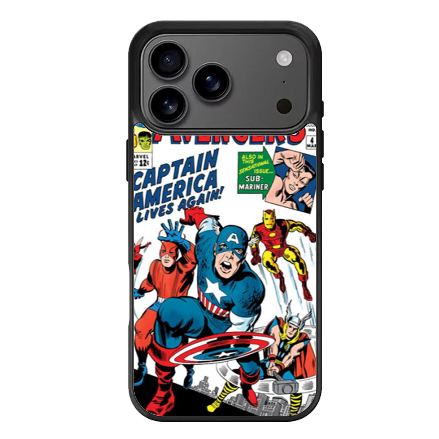 The Avengers Classic Comic Book iPhone 17 Pro Max Case