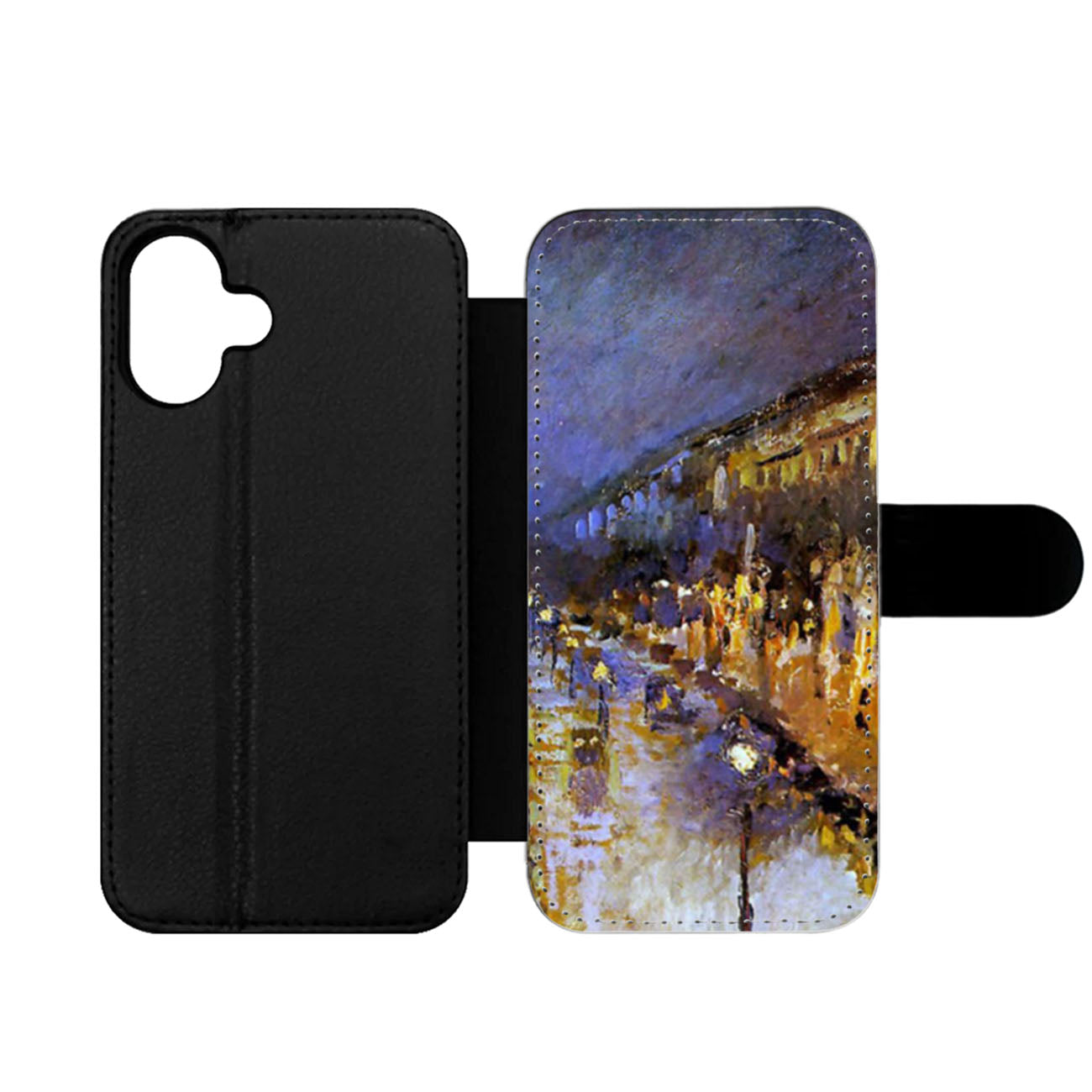 The Boulevard Montmartre at Night Wallet iPhone Case