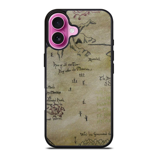 The Hobbit Lonely Mountain Map iPhone Case Cover