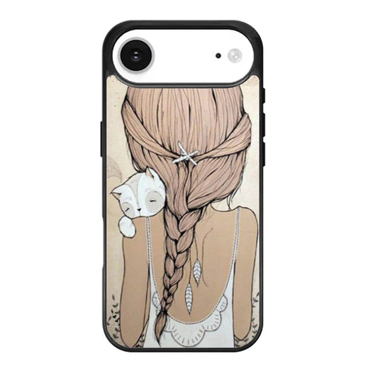The Little Girl With Her Kitten iPhone Air Case