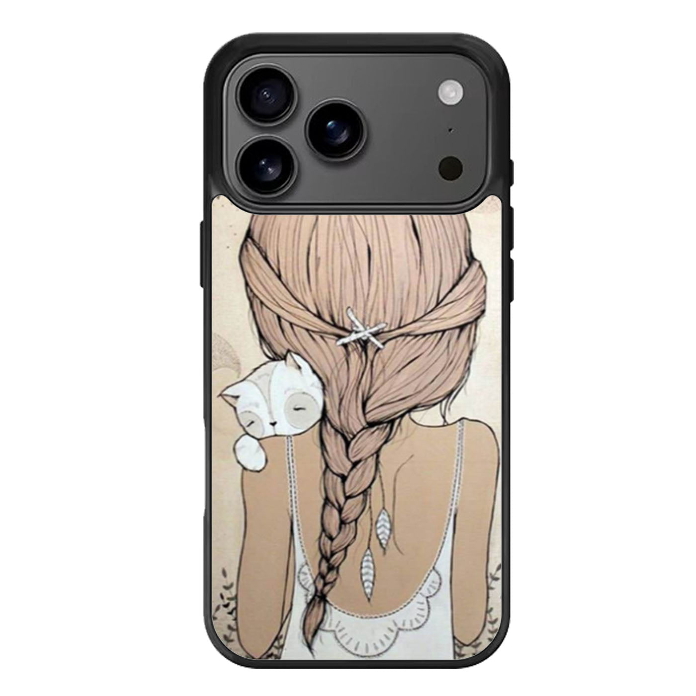 The Little Girl With Her Kitten iPhone 17 Pro Max Case