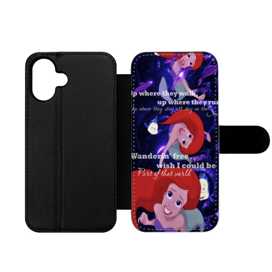 The Little Mermaid Ariel Quotes Wallet iPhone Case