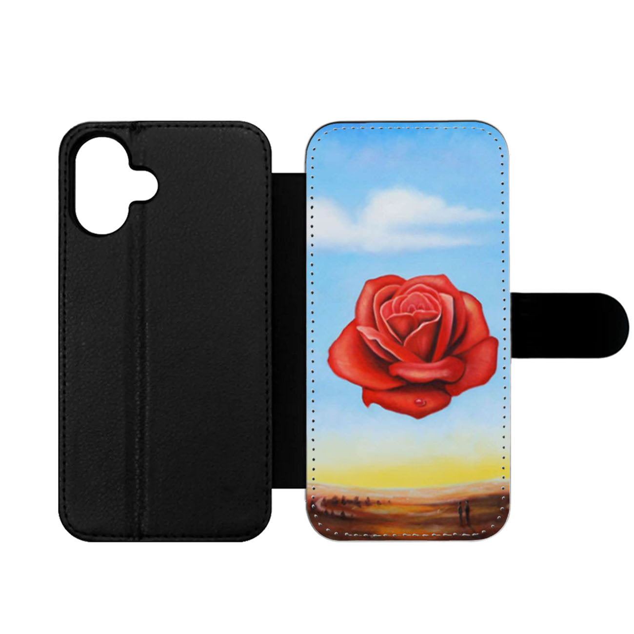 The Meditative Rose by Salvador Dali Wallet iPhone Case