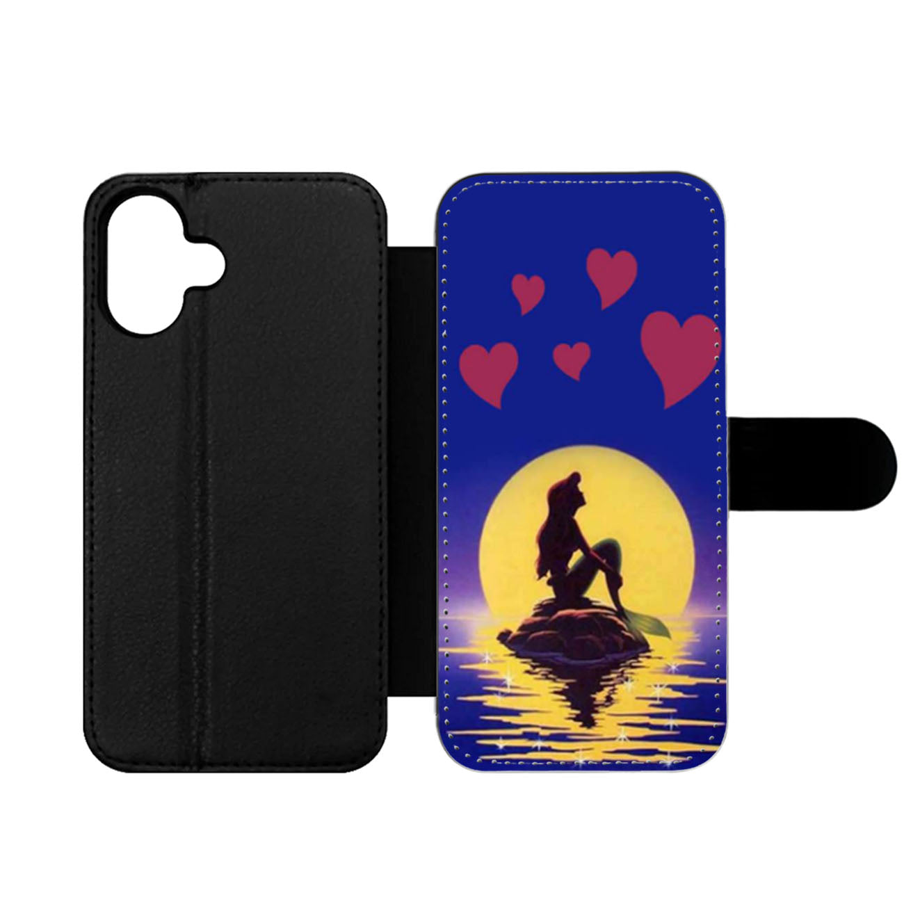 The Moon Little Mermaid Wallet iPhone Case