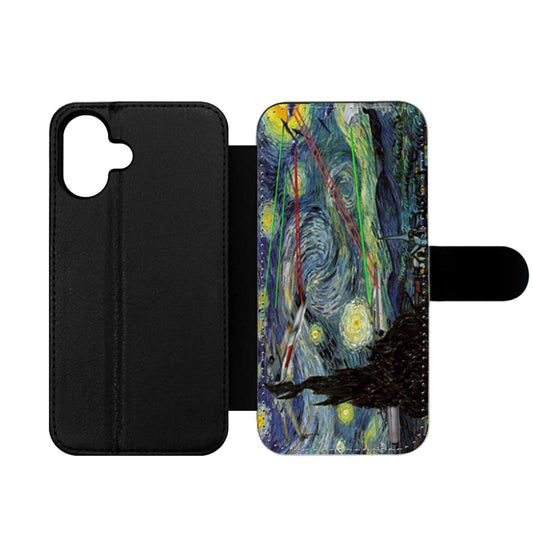 The Starry Night Star Wars Wallet iPhone Case