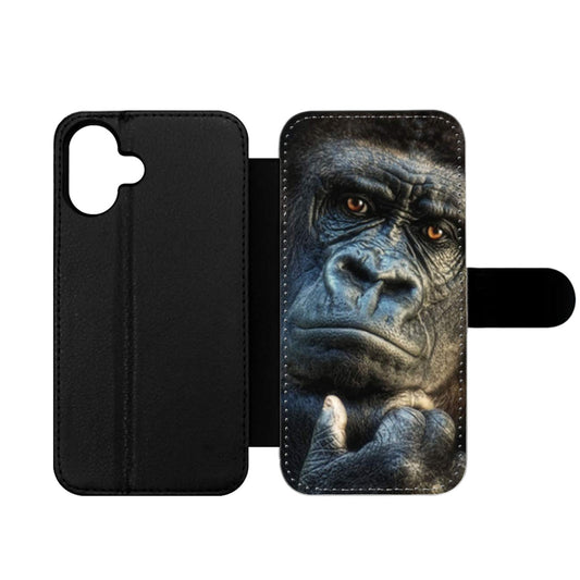 Thinking Gorilla Wallet iPhone Case