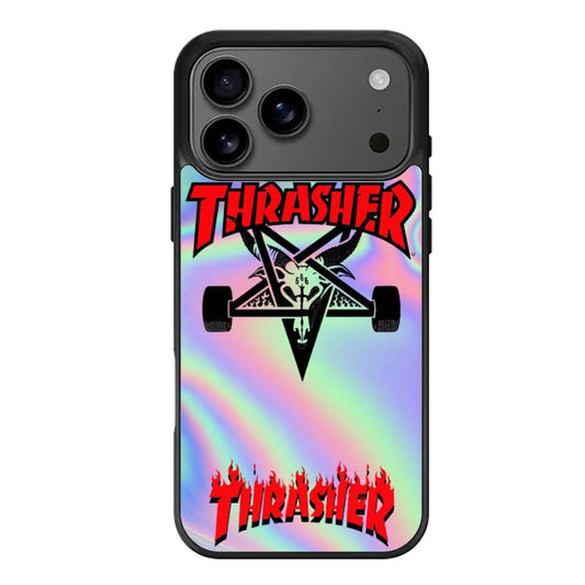 Thrasher Logo Holographic iPhone 17 Pro Max Case