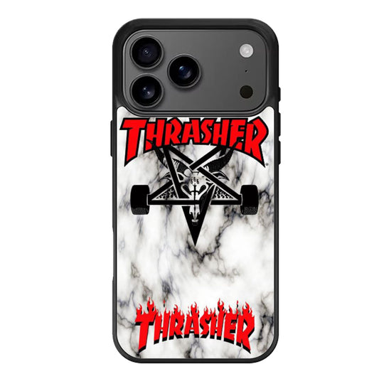 Thrasher Logo Marble iPhone 17 Pro Max Case