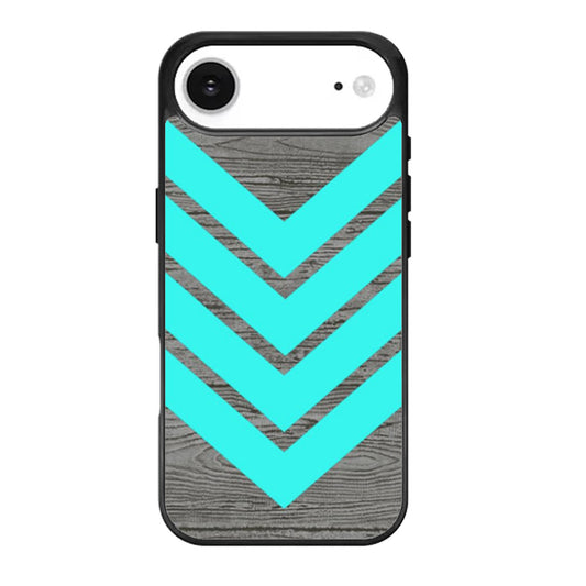 Tiffany Blue Chevron Wood iPhone Air Case