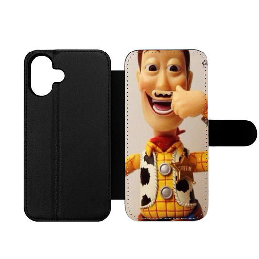Toy Story Woody Mustache Wallet iPhone Case