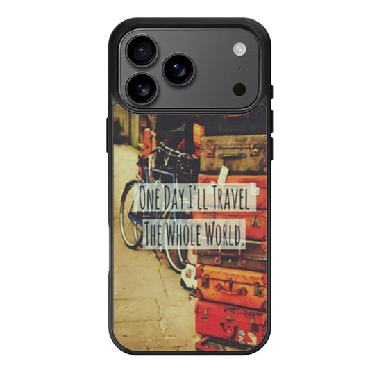 Travel Whole World Quote iPhone 17 Pro Max Case