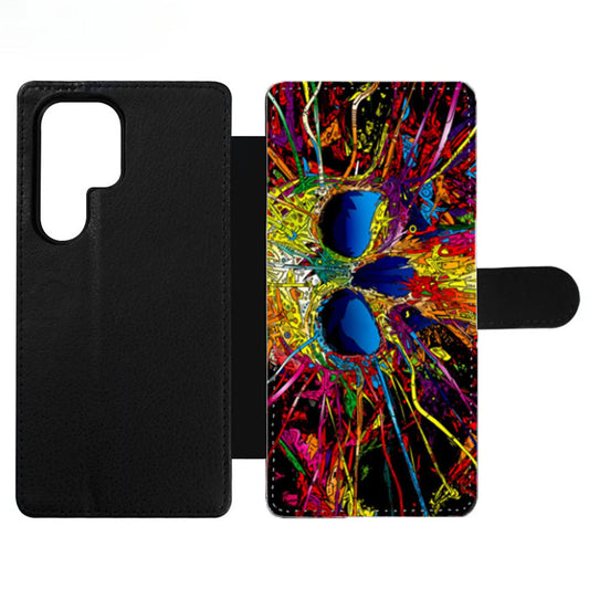 Trippy Skull Art Wallet Samsung Case