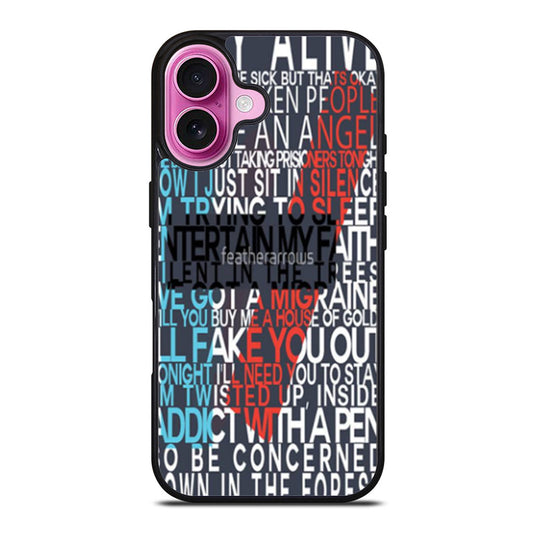 Twenty One Pilots Stay Alive Lyric iPhone Case Cover
