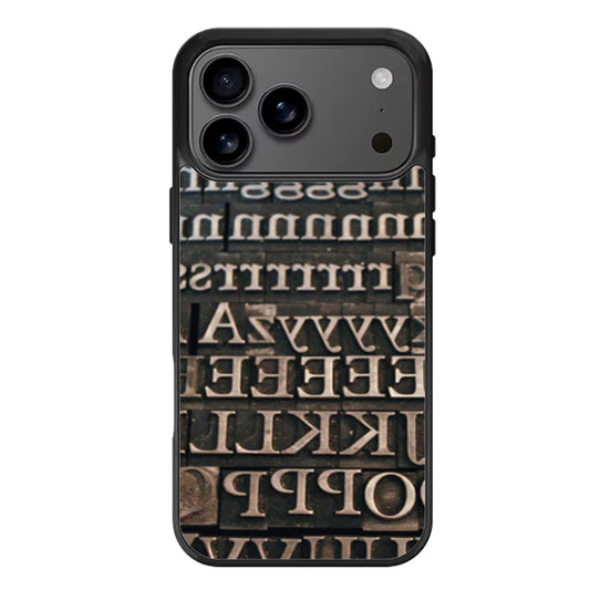 Typography Letterpress iPhone 17 Pro Max Case