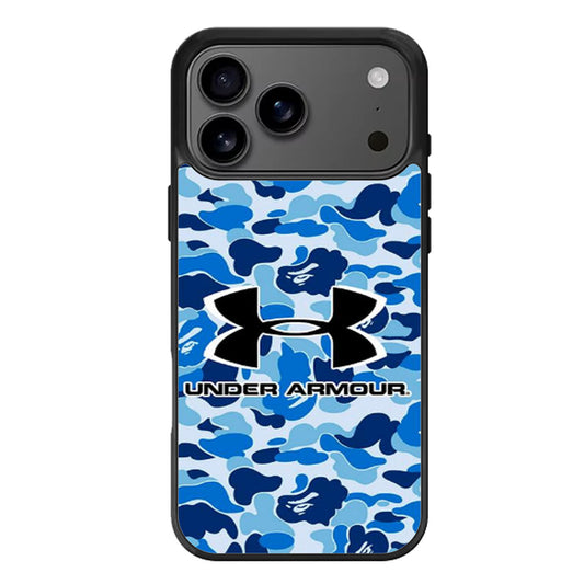 UNDER ARMOUR BLUE CAMO BAPE iPhone 17 Pro Max Case