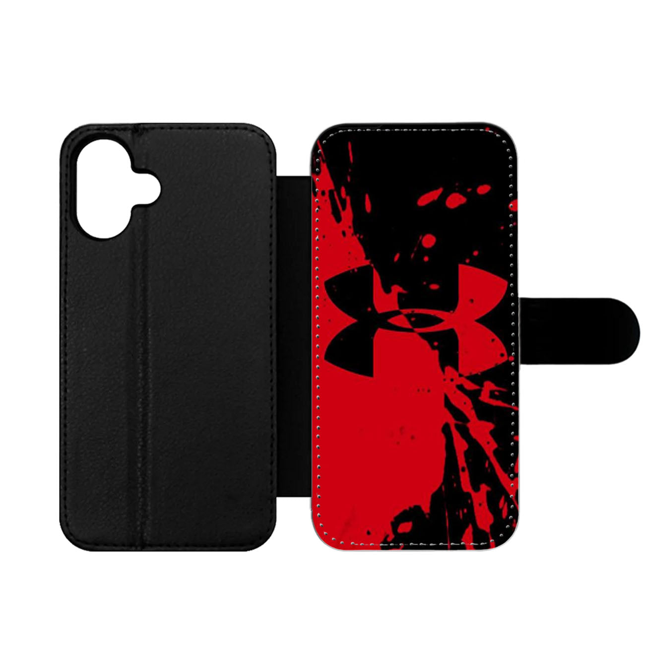 UNDER ARMOUR LOGO RED BLACK Wallet iPhone Case