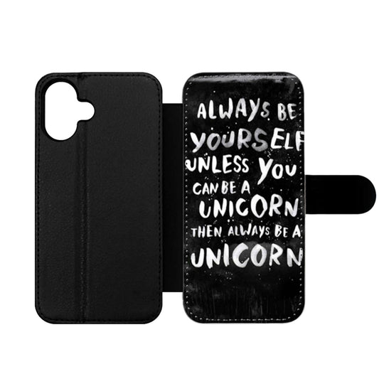 Unicorn Quote Wallet iPhone Case