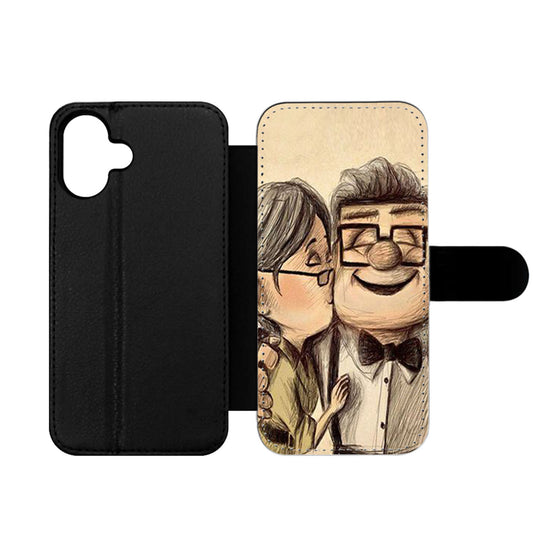 Up Disney Love Kiss Romance Wallet iPhone Case