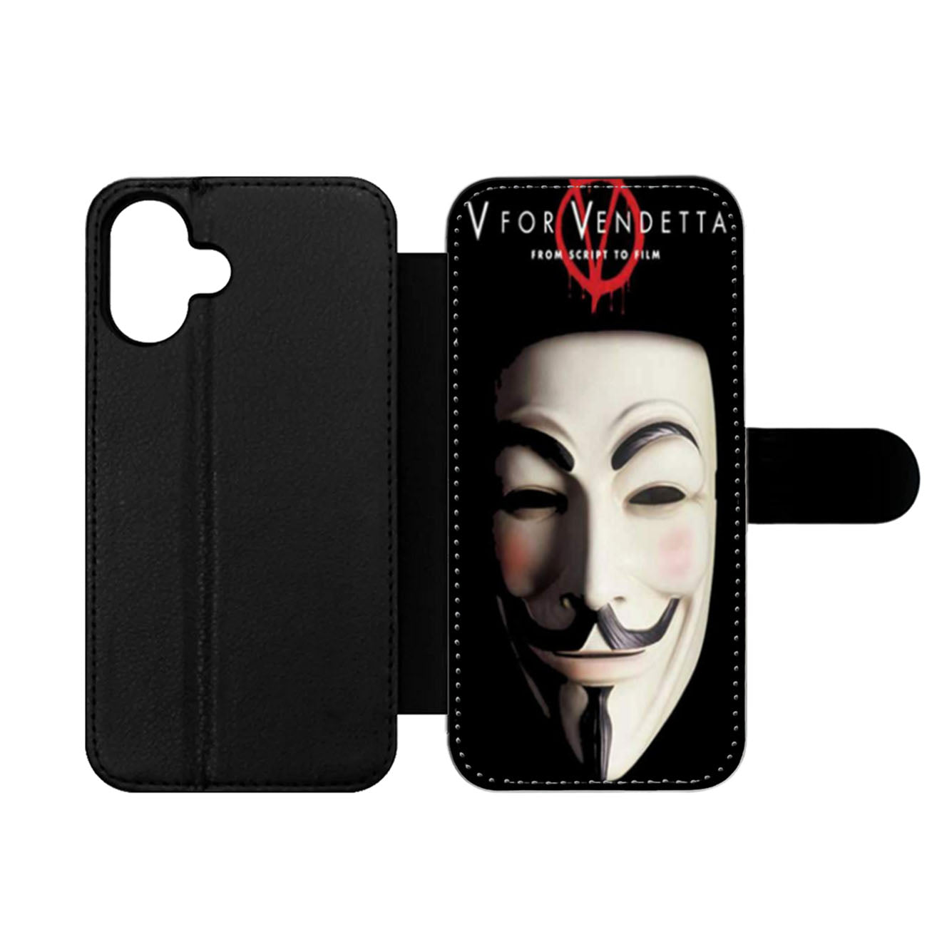 V For Vendetta Design Wallet iPhone Case