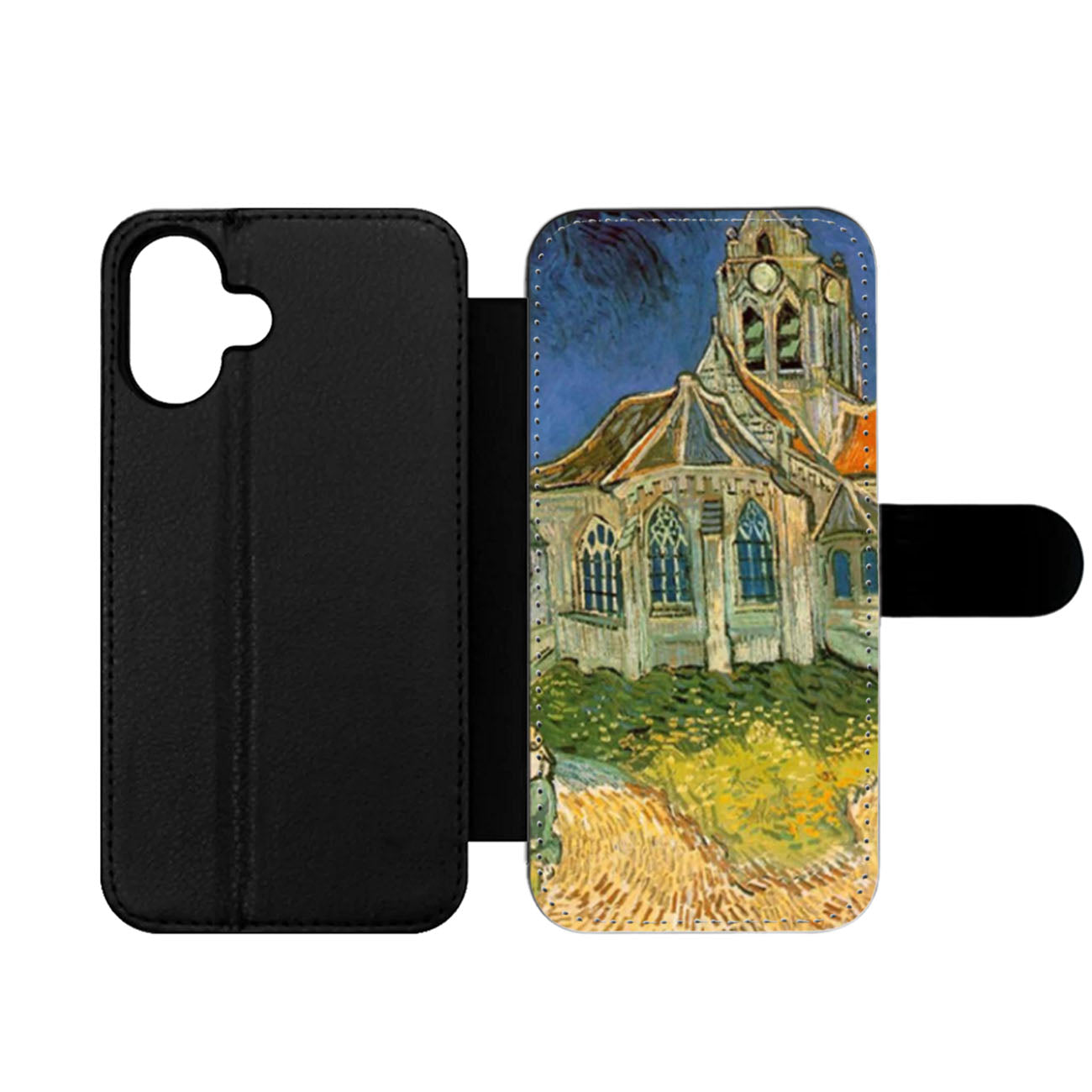 Van Gogh The Church at Auvers sur Oise Wallet iPhone Case