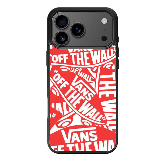 Vans Red Wallpaper iPhone 17 Pro Max Case