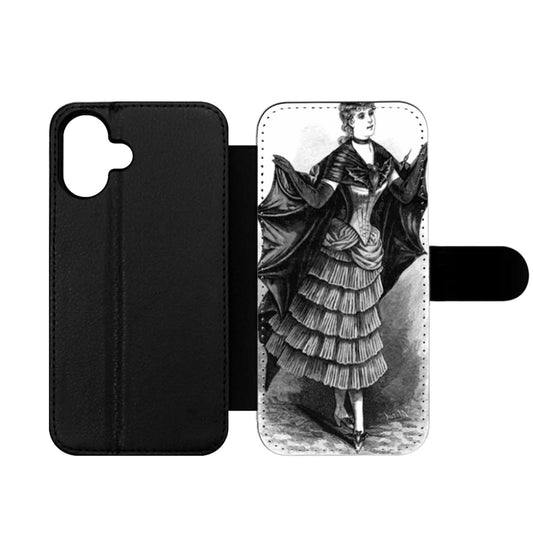 Victorian Bat Girl Wallet iPhone Case