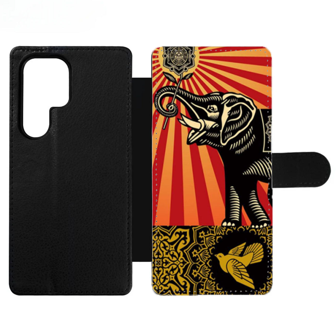 Vintage Elephant Art Wallet Samsung Case