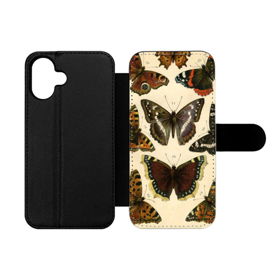 Vintage French Butterflies Wallet iPhone Case