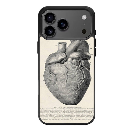 Vintage Medical Anatomical Heart Diagram iPhone 17 Pro Max Case