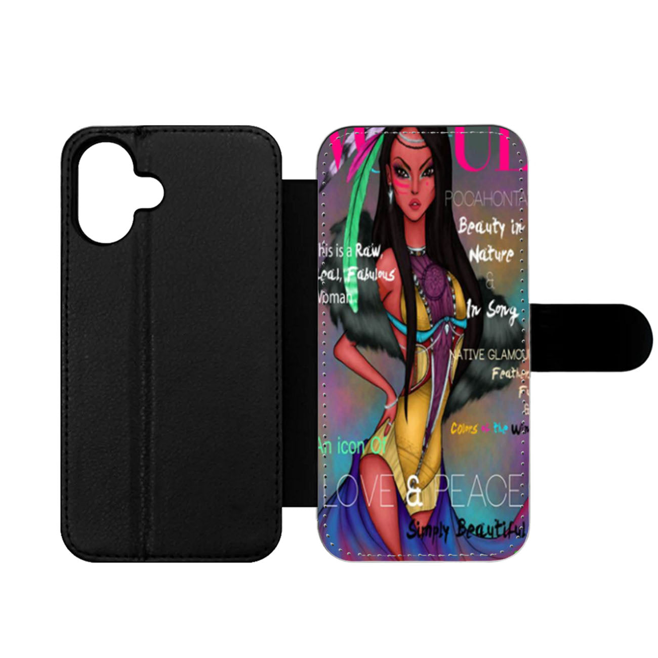 Vogue Pocahontas Wallet iPhone Case